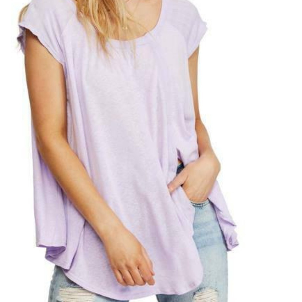 Free People Keep it Simple Tee Lilac Fields